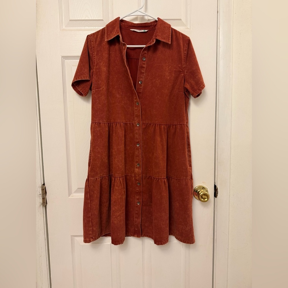 Given Kale 100% Cotton Button Up Dress - Picture 9 of 10